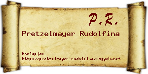 Pretzelmayer Rudolfina névjegykártya